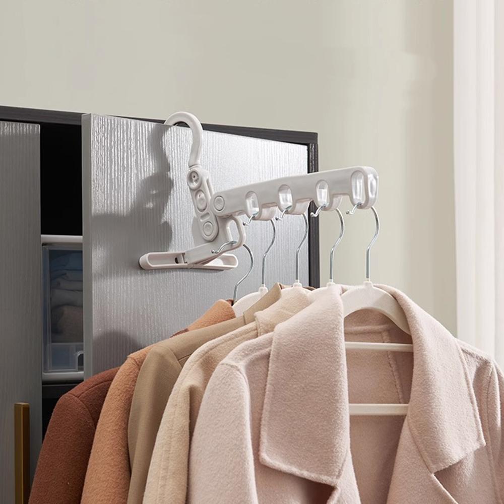 1 buc Umeraș pentru haine pliabil cu cinci găuri Umeraș portabil de călătorie Suport pentru uscare Umeraș pliabil pentru haine