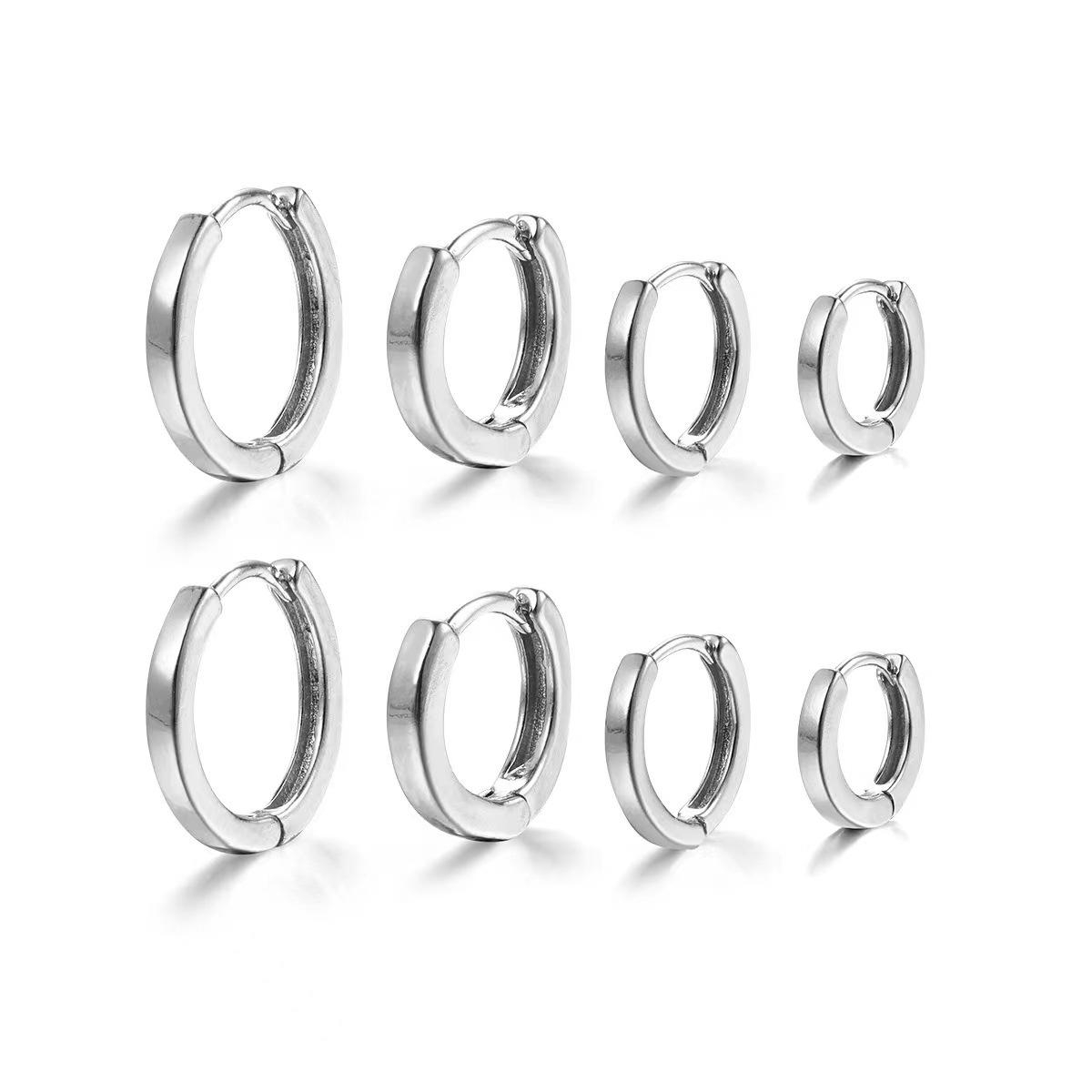 Серебряные серьги с инкрустацией цирконием 18 карат, позолоченные - ювелирные изделия в корейском стиле 18K