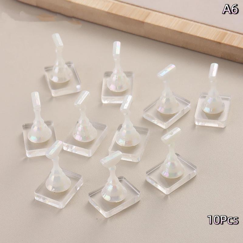 Non-Magnetic Acrylic Nail Stand Nail Chess Nail Practice Stand False For Cat Eye Gel Press On Manicure Stand Tools