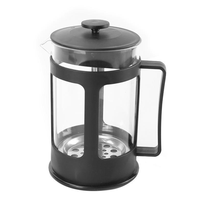 Hand Brew Coffee Tea Press – Stainless Steel Filter, High Borosilicate Glass, Plastic Heat-Resistant
