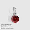 eManco DIY Jewelry Accessories: Stainless Steel Round Cubic Zirconia Pendant Necklace