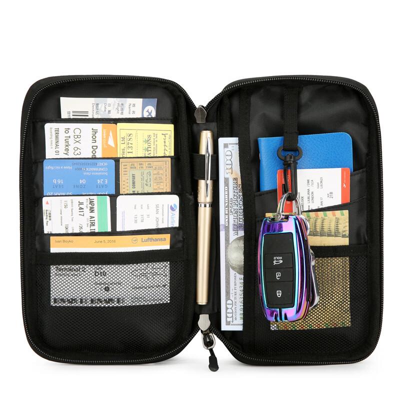 HUIHUADU Multifunctional Travel Passport Wallet with RFID Blocking