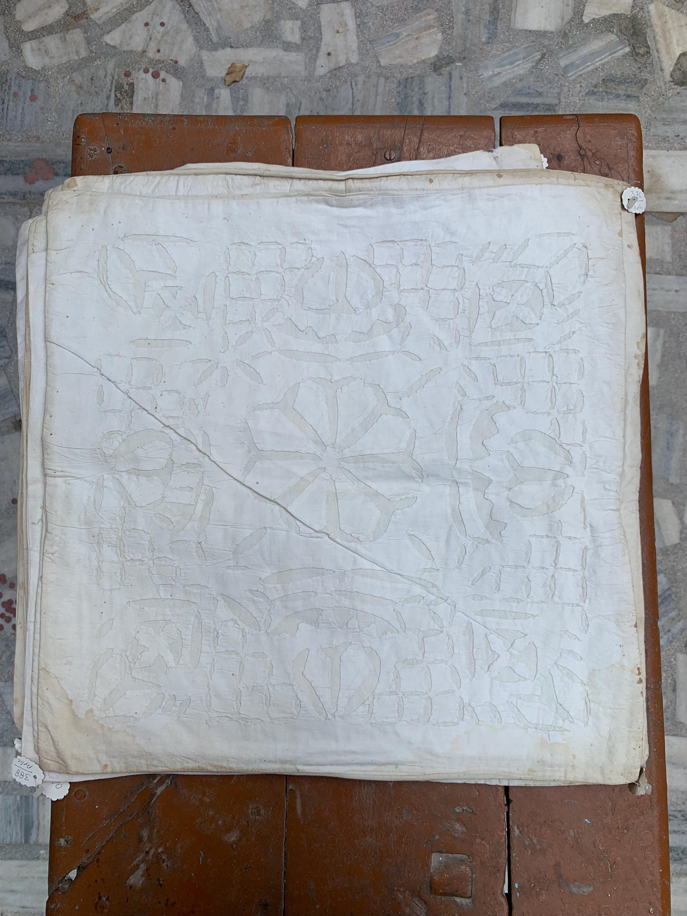 

Hand Embroidered Cotton Pillow Cover: Bohemian Cushion, 40 x 40 80X 50