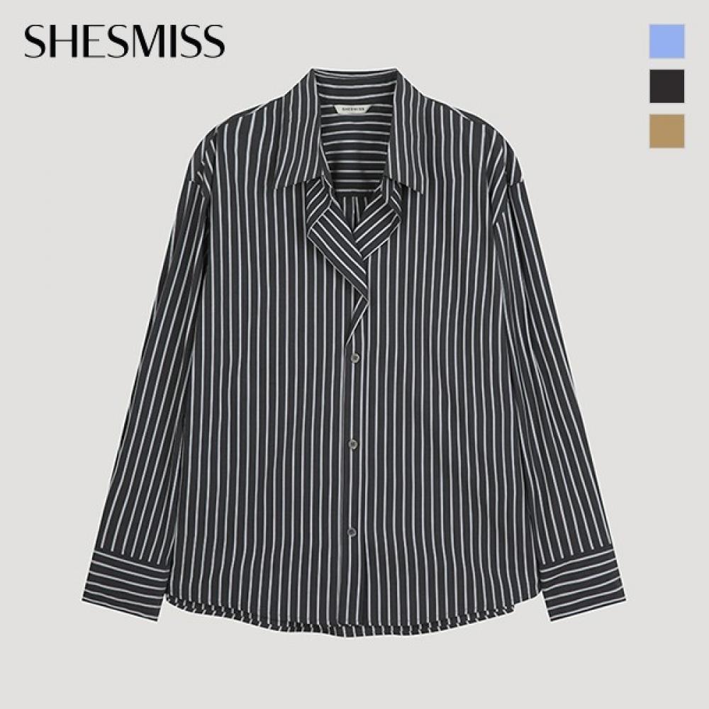 Sie S miSS Gestreiftes Hemd mit offenem Kragen SwwSto31090