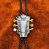 Cowboy Necktie Guitar Pendant Bolo Tie for Music Lover Shirt Sweater Decors