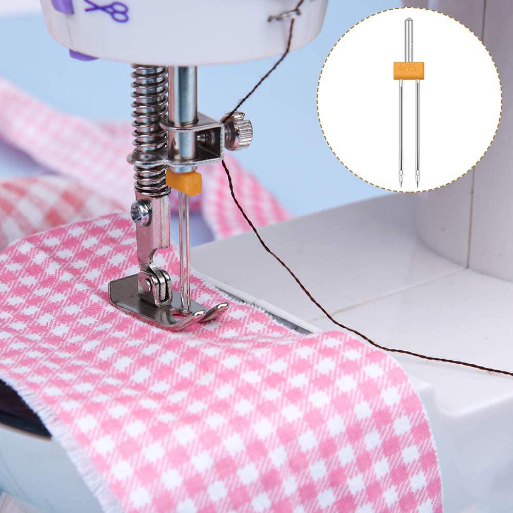 3PCS Sewing Machine Twin Needles Double Twin Stretch Needles 3/75 3/80 3/90 Sewing Needles for Embroidery DIY Sewing Accessories