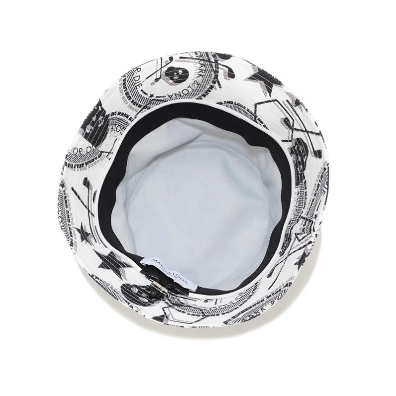 Mark   Lona U Gn Big skUll Pattern bUcket Hat  ls1yj08U 