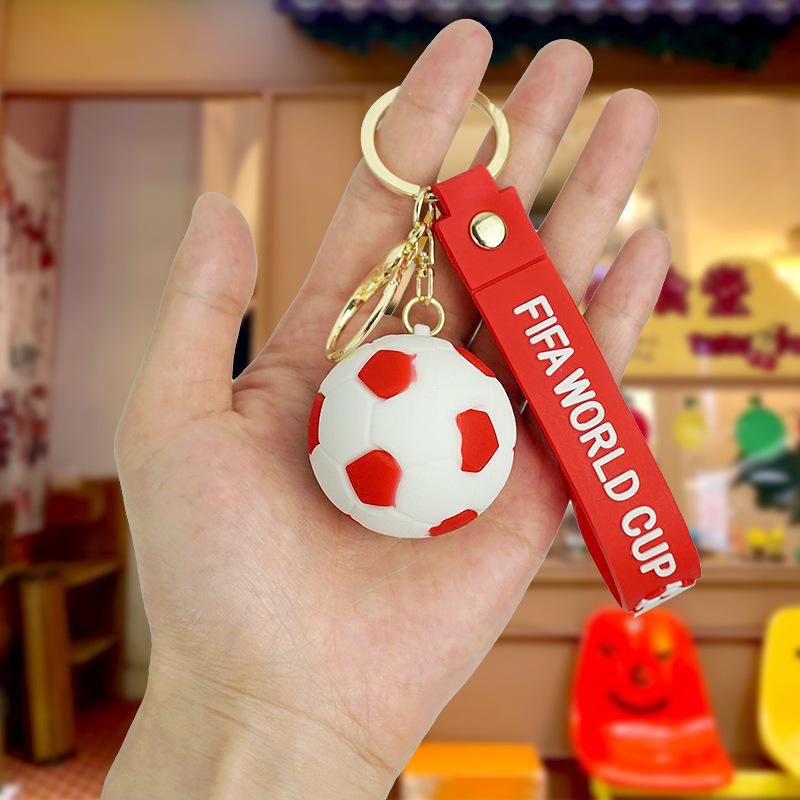 Cartoon World Cup Football PVC Keychain Pendant Ornament