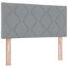 Box Spring Bed with Mattress Light Gray 100 x 200 cm Fabric