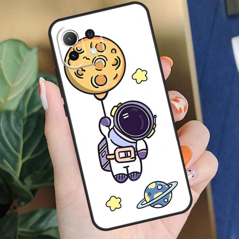Astronaut Spaceship Case For Xiaomi 15 14 Ultra 13T 14T 15T Pro 17 Pro Max POCO F8 F7 F5 F6 X5 X6 X7 Pro Coque