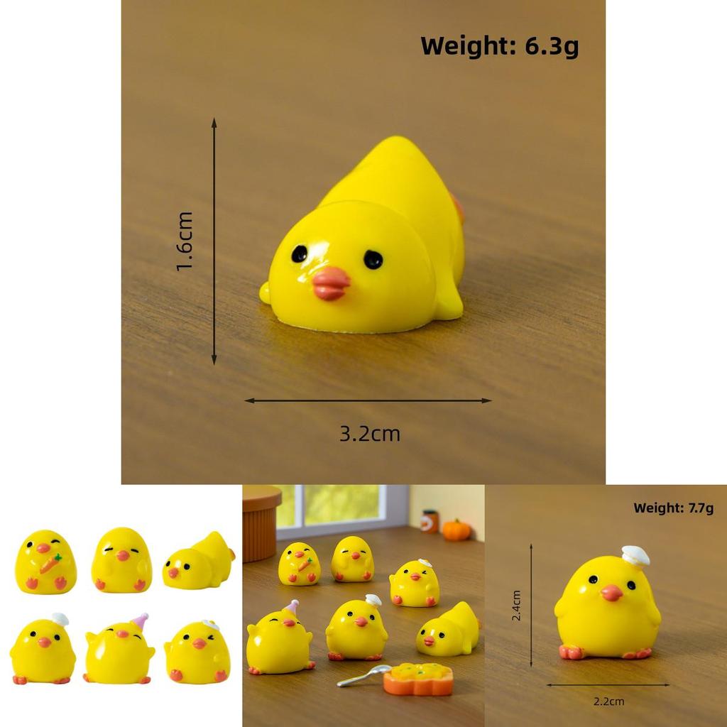 Resin Chefs Hat Fried Egg And Sleeping Duck Figurine With Cheerful Expression For Modern Interior Home Accents