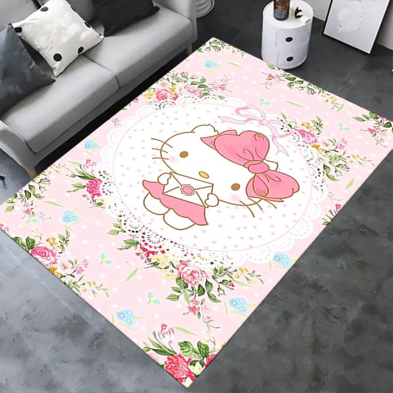 1pc Hello Kitty Office Carpet Under Chair Mat Gift Universal Cute Cartoon Rug for Room Decor Birthday Present Bedroom Flooring Mat Pink Flor