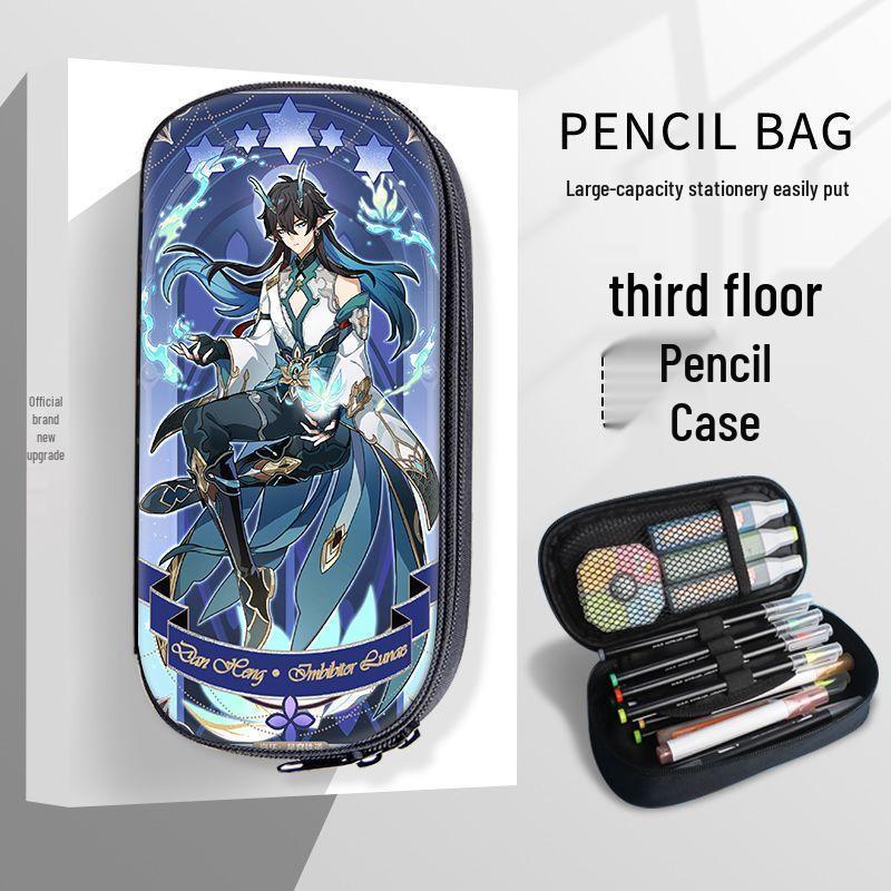 Honkai Star Rail Pencil Case for Students - Yelan, Jun, March 7th, Kafka Design