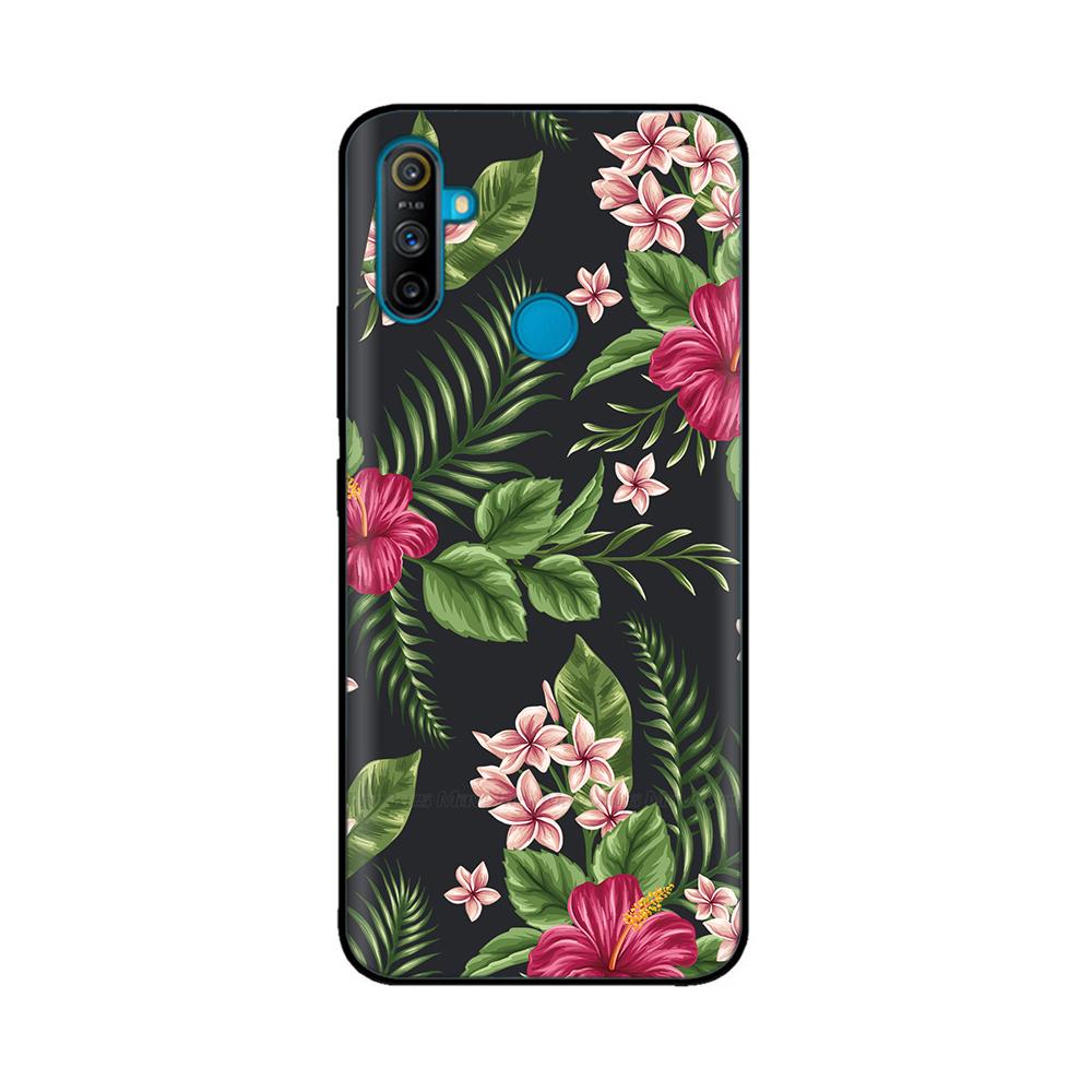 Etui do Realme C3 Miękkie Czarne Silikonowe TPU Wzór Tylna Klapka Do OPPO Realme C3 RMX2020 C 3 RealmeC3 Malowane Etui na Telefon Fundas