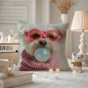 Vibrant Animal Bubble Fashion Tiger Cushion Cover Antidustmite Pillowcase Invisible Zipper Silky Short Plush Sofa Cushion Cover