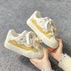 Dopamine Bread Little White Shoes Women's 2025 Spring and Autumn New Thick-soled Casual Niche Bow Versatile Student Board Shoes