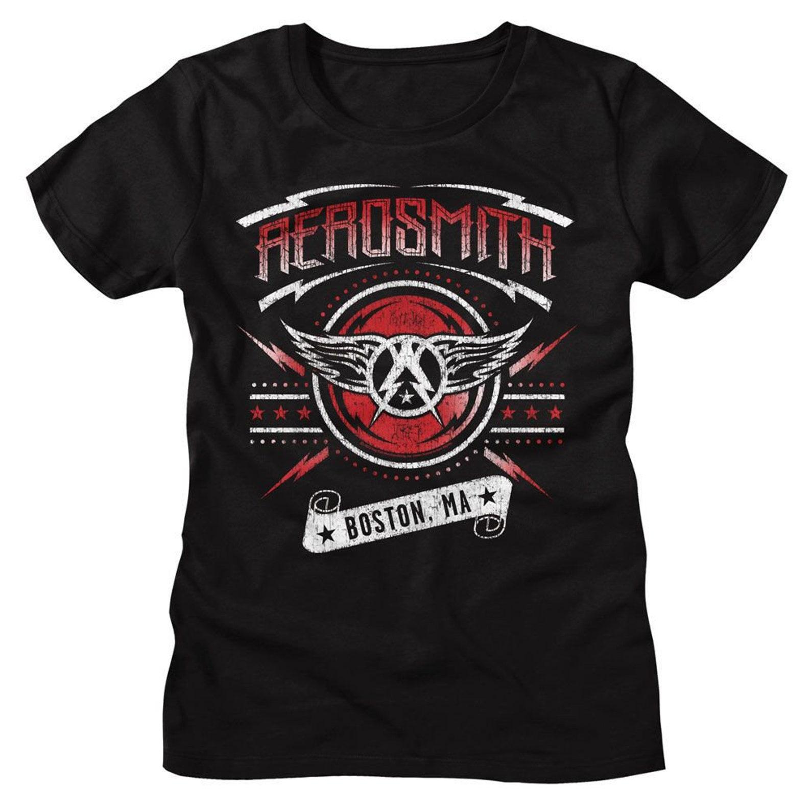 Aerosmith Boston MA Black Women s T-Shirt S
