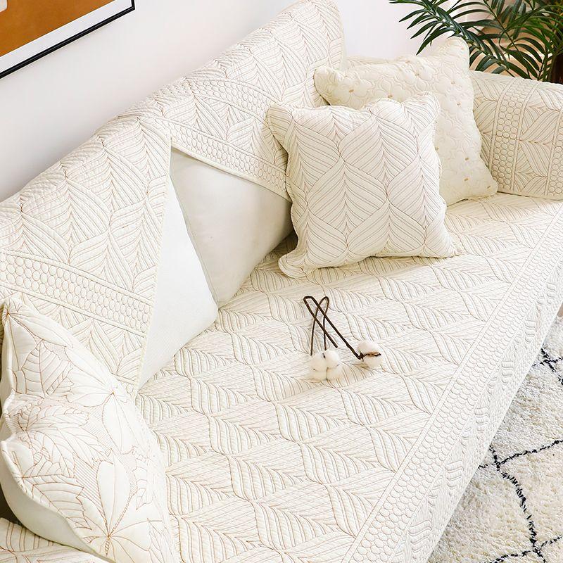 

Подушка для дивана из чистого хлопка Круглогодичная Нейтральная хлопковая ткань Нескользящий чехол для подушки Ткань Минималистичный Современный Скандинавский Чехол для дивана Накидка Rhombic beige 45*45cm pillow case