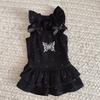3XS-XL Cotton Pet Dress Summer Spring Butterfly Rhinestone Princess Dress with Flutter Sleeves for Cats and Dogs