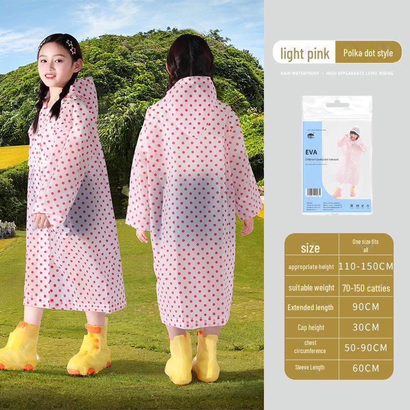 "Children's Full-Body Rainstorm-Proof Disposable Raincoat for Boys and Girls with Backpacks"