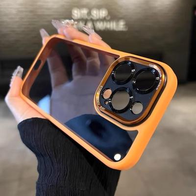 Husă de telefon mobil Golden Shield Emma Orange Apple 16, aplicabilă pe Hardware Hawkeye, protecție transparentă pentru iPhone 15 ProMax 14
