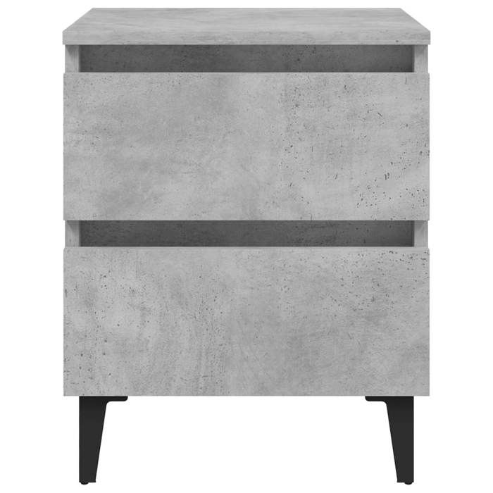 VidaXL Table de chevet gris béton 40x35x50 cm bois d'ingénierie 805877