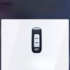 Premium Zinc Alloy & Leather Key Cover Case For Gac Gs4/Ga6/Gs5 (-) - Protective Key Fob Shell Keybag Keychain