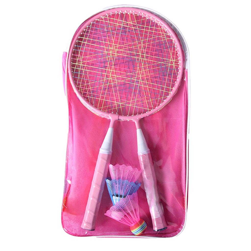Children"s Badminton Racket Set Elementary School Students Outdoor Sports Badminton Racket Pink
