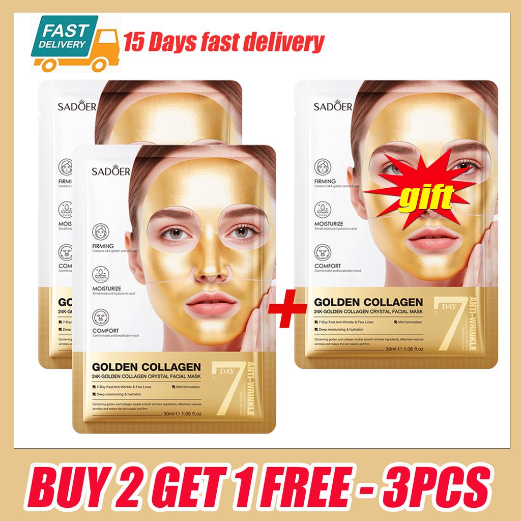 Golden Collagen Facial Masks Moisturizing Improve Wrinkles Face Mask Sheet Firming Nourishing Masks BeautySkin Care Products