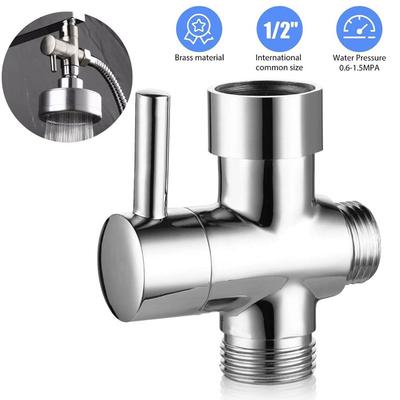 Shower Diverter Valve Bathroom Faucet Switch Valve Shower Tap Connector Splitter Water Diverter Valve Bathroom Accessories