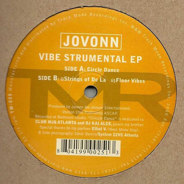 

12-дюймовая пластинка JOVONN - Vibe Strumental EP TM025 Track Mode 2000 US Танцевальная и Электронная Б/У
