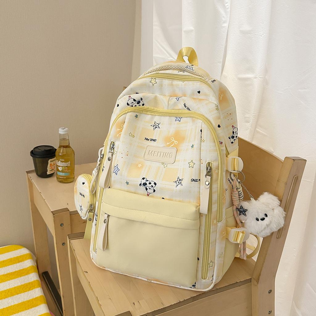New Schoolbag, Japanese INS Style, High Aesthetic, Fresh Sweet, Cute Cartoon Backpack, Lightweight Backpack for Middle and High School Students