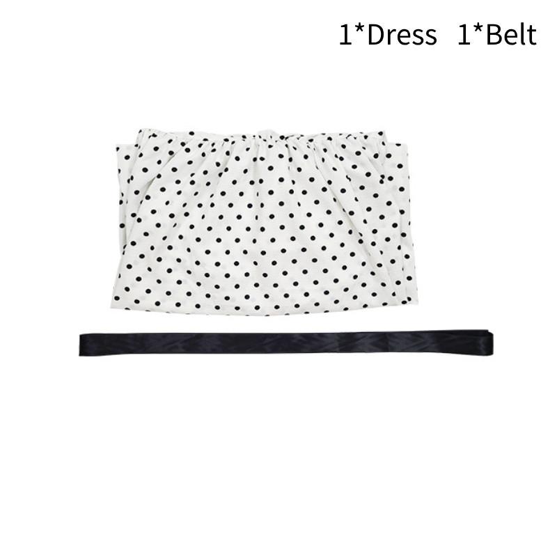 

Cosplay Polka Medieval Dot Costume Dress Brown Stripes Dress Womens Vintage Polka Dot,M