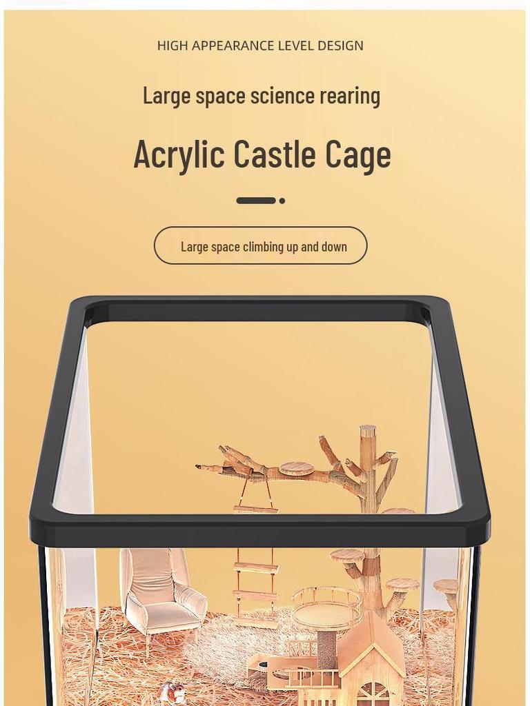 Large Acrylic Hamster & Chinchilla Cage Villa Breeding Box