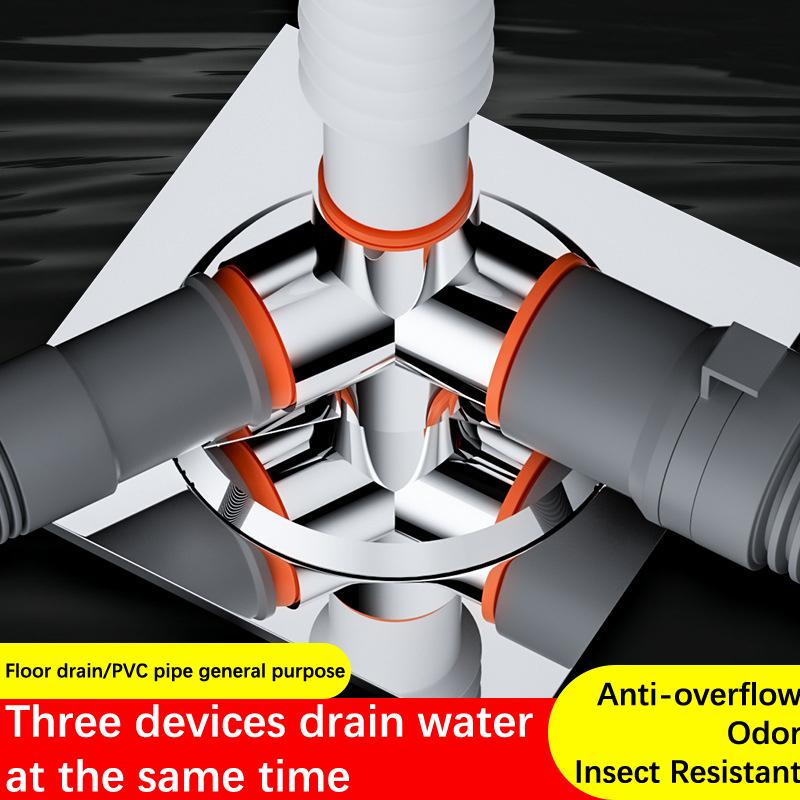 3 In 1 Floor Drain Cover,Washing Machine Floor Drain Cover,Anti-Overflow Deodorant,Garage Floor Drain Shower Drain Cover