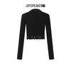 JOY SPEAKER Women's Half-High Collar Half-Zip Knitted Sweater