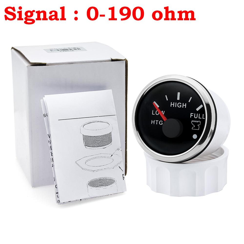 52mm Sewage Level Gauge 0-190 ohm Marine Boat Sewage Level Sensor 100mm-500mm Sewage Level Indicator Sensor 9-32V Customized Only Gauge BS