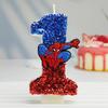 Creative Design Spider-Man Digital Birthday Candle Cake Party Decoration Handmade Cool Doll Birthday Candle