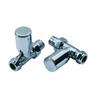 Kartell Modern Chrome Straight Radiator Valve (Pack of 2)