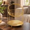 Two-Tier Fruit and Snack Basket Modern Kitchen Counter Organizer Wipe-Clean