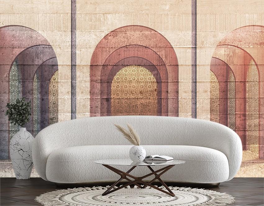 Wallpaper Colour Corridor Mandalas