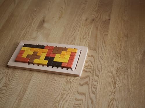 MIND BLOCKS Wooden 3D Tetris Puzzle Blocks, Colorful Educational Toys for Brain Training, Anti-Aging, Dementia, and More