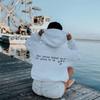 Plain Letter Print Women's Hoodie with Kangaroo Pocket and Drawstring