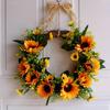 High Quality Rattan Christmas Artificial Vine Ring Xmas Party Decor Photography Prop Wreath Rattan Wicker DIY Garland Xmas