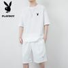 PLAYBOY Men's Waffle Knit Short Sleeve T-Shirt & Shorts Set