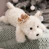 Adorable Lying Posture West Highland Plush Toy Pillow Plush Western Highland Playthings Simulated Western Highlands Children Idea Gifts Decor
