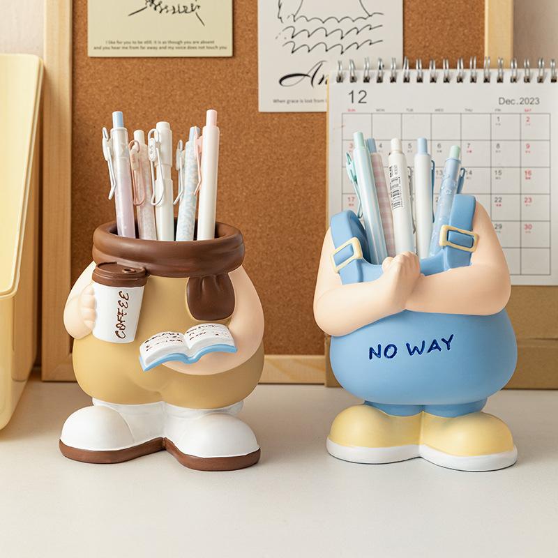 Creative Cartoon Pen Holder Storage Pen Holder Multi-function Desktop Stationery Children's Fun Office Supplies Children's Day School Gift