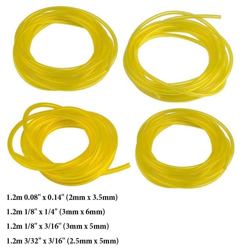 1/3M 3Size 2x3.5/2.5x5/3x5/3x6mm Petrol Fuel Gas Line Pipe Hose Petrol Line Oil Gas Resistant for Trimmer Chainsaw Saw Blower