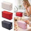 New PU Leather Makeup Bag Large Capacity Zipper Closure Toiletry Bag Waterproof Storage Bag for Women & Men