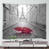 Retro Paris Eiffel Tower Chic Mural Printing Pattern Tapestry Home Living Room Bedroom Wall Decor Background Cloth Tapestry